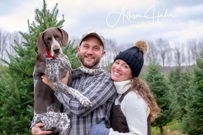 Nick Lussier and Stephanie LaBarron owners of Maple Hill Farm Barton VT