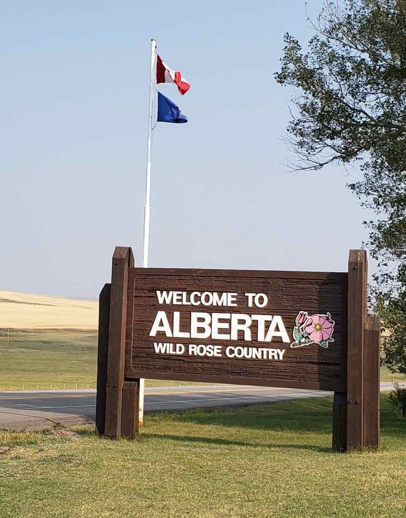 Welcome to Alberta Canada sign