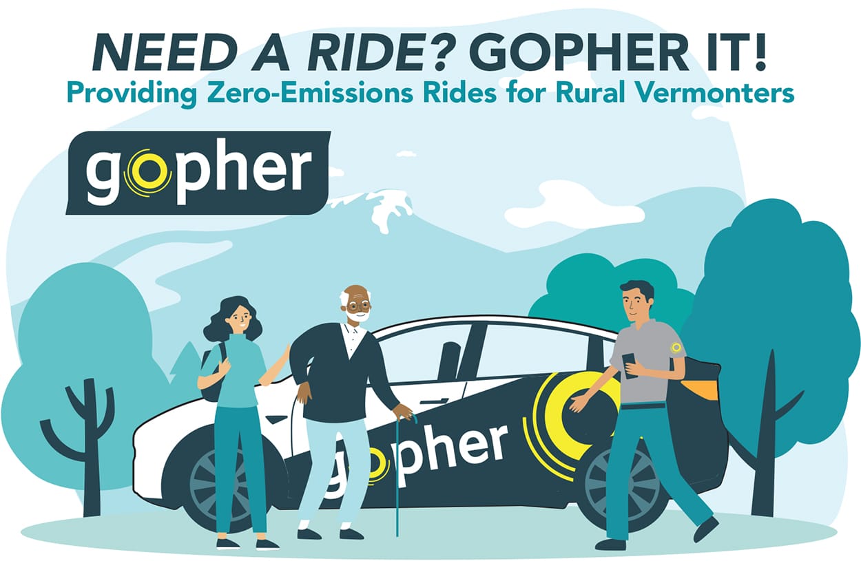 Gopher ride service graphic