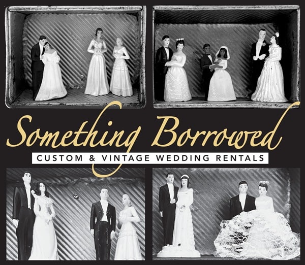Something Borrowed logo with toppers